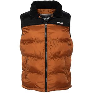 Bicolor bodywarmer Utah V SCHOTT. Nylon materiaal. Maten S. Oranje kleur