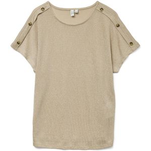 T-shirt met korte mouwen VERO MODA. Viscose materiaal. Maten L. Beige kleur