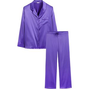 Pyjama in satijn LA REDOUTE COLLECTIONS. Satijn materiaal. Maten 36 FR - 34 EU. Violet kleur
