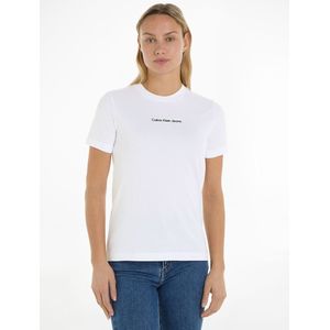 T-shirt met ronde hals en korte mouwen CALVIN KLEIN JEANS. Katoen materiaal. Maten L. Wit kleur