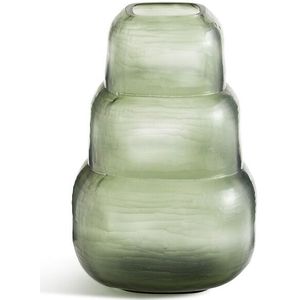 Vaas in ondoorzichtig mat glas, Parilo AM.PM. Glas materiaal. Maten één maat. Groen kleur