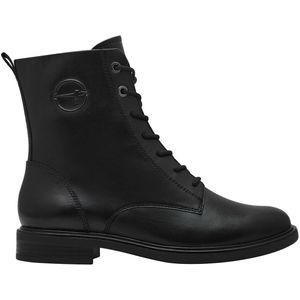 Bottines met veters in leer TAMARIS. Leer materiaal. Maten 40. Zwart kleur