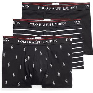 Set van 3 boxershorts POLO RALPH LAUREN. Katoen materiaal. Maten M. Zwart kleur