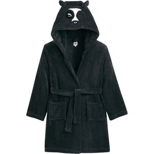 Kamerjas met pandakap in zacht fleece LA REDOUTE COLLECTIONS. Polyester materiaal. Maten 4 jaar - 102 cm. Grijs kleur