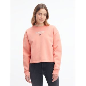 Sweater met ronde hals, logo vooraan TOMMY JEANS. Katoen materiaal. Maten L. Oranje kleur