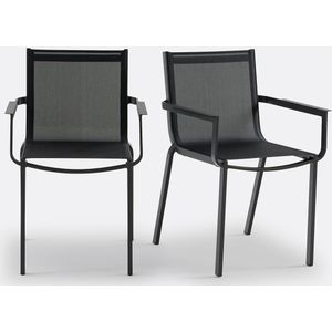 Set van 2 tuinfauteuils in aluminium ZORY LA REDOUTE INTERIEURS.  materiaal. Maten één maat. Grijs kleur