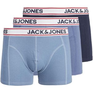 Set van 3 boxershorts Jacjake JACK & JONES. Katoen materiaal. Maten XXL. Blauw kleur