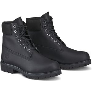 Boots in glad leer 6 In Premium waterproof TIMBERLAND. Leer materiaal. Maten 44. Zwart kleur