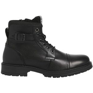 Bottines in leer met veters Dexter JACK & JONES. Leer materiaal. Maten 43. Zwart kleur