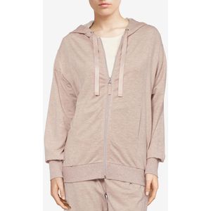 Zip-up hoodie homewear, Mama PASSIONATA. Viscose materiaal. Maten M. Roze kleur
