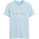 T-shirt met ronde hals en motief vooraan CALVIN KLEIN JEANS. Katoen materiaal. Maten M. Blauw kleur