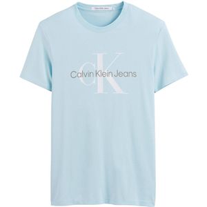 T-shirt met ronde hals en motief vooraan CALVIN KLEIN JEANS. Katoen materiaal. Maten XS. Blauw kleur