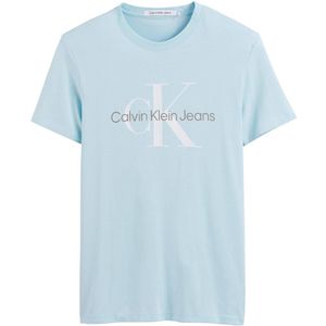 T-shirt met ronde hals en motief vooraan CALVIN KLEIN JEANS. Katoen materiaal. Maten XXL. Blauw kleur