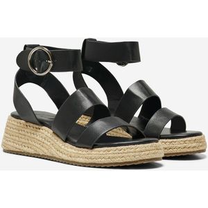 Sandalen met sleehak Minerva ONLY SHOES. Polyurethaan materiaal. Maten 39. Zwart kleur