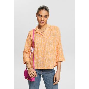 Bedrukte blouse, 3/4 mouwen ESPRIT. Katoen materiaal. Maten XL. Oranje kleur