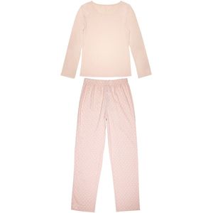 Pyjama met lange mouwen Jennee DORINA. Katoen materiaal. Maten XS. Roze kleur