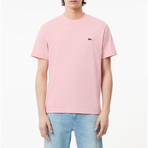 T-shirt in jersey met ronde hals LACOSTE. Katoen materiaal. Maten XL. Roze kleur