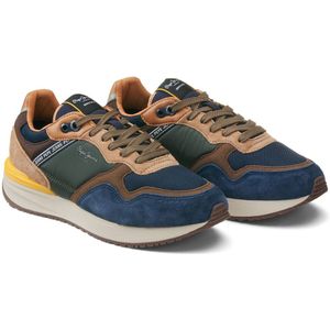 Lage sneakers Buster Pro M PEPE JEANS. Leer materiaal. Maten 41. Blauw kleur