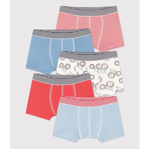 Set van 5 boxershorts PETIT BATEAU. Katoen materiaal. Maten 3 jaar - 94 cm. Multicolor kleur