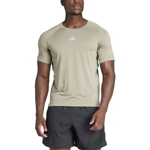 T-shirt voor gym training adidas Performance. Polyester materiaal. Maten M. Beige kleur