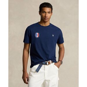 Recht T-shirt in jersey JO France POLO RALPH LAUREN. Katoen materiaal. Maten XXL. Blauw kleur
