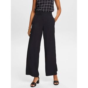 Rechte wijde broek L30 ESPRIT. Viscose materiaal. Maten 38 FR - 36 EU. Zwart kleur