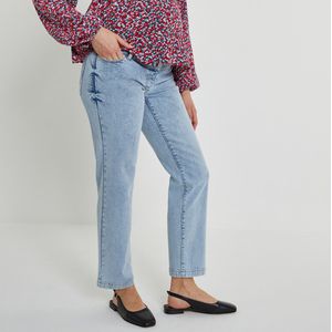 Rechte zwangerschapsjeans, hoge bandeau LA REDOUTE COLLECTIONS. Denim materiaal. Maten 46 FR - 44 EU. Blauw kleur