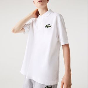 Losse polo met korte mouwen LACOSTE. Katoen materiaal. Maten S. Wit kleur