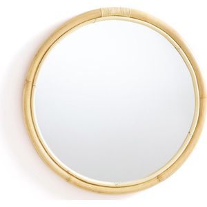 Ronde spiegel in rotan Ø60 cm, Nogu LA REDOUTE INTERIEURS. Rotan materiaal. Maten één maat. Beige kleur