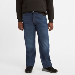Rechte jeans 501® Big and Tall LEVIS BIG & TALL. Katoen materiaal. Maten Maat 46 (US) - Lengte 32. Blauw kleur