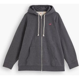 Zip-up hoodie Big and Tall LEVIS BIG & TALL. Katoen materiaal. Maten XXL. Grijs kleur