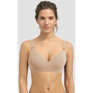 Zwangerschaps-BH DIM. Katoen materiaal. Maten 105D FR - 90D EU. Beige kleur