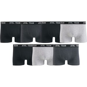 LA REDOUTE COLLECTIONS - Boxershorts - Zwart - Mêleegrijs - Katoen - Set van 7
