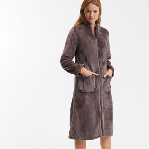 Kamerjas met rits ANNE WEYBURN. Fleece tricot materiaal. Maten 42/44 FR - 40/42 EU. Violet kleur