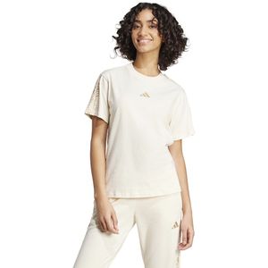 T-shirt 3-Stripes en dierenprint ADIDAS SPORTSWEAR. Katoen materiaal. Maten S. Beige kleur
