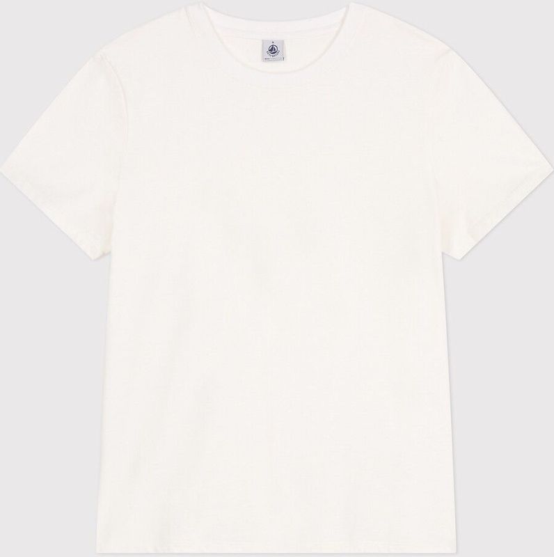 Le Droit T-shirt in effen katoen PETIT BATEAU. Katoen materiaal. Maten M. Wit kleur