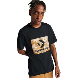 T-shirt met korte mouwen logo camo CONVERSE. Katoen materiaal. Maten L. Zwart kleur
