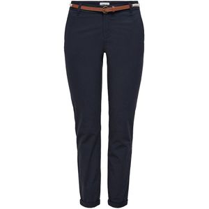 Chino broek met riem ONLY PETITE. Katoen materiaal. Maten 34 FR - 32 EU - Lengte 28. Blauw kleur