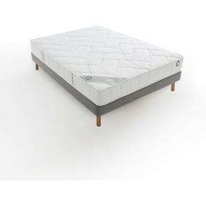 Ensemble matras + bedbodem, heel stevig comfort BULTEX. Multiplex materiaal. Maten 120 x 190 cm. Wit kleur