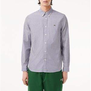 Gestreept hemd met lange mouwen LACOSTE. Katoen materiaal. Maten 42. Blauw kleur