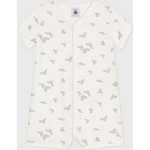 Korte katoenen pyjama met zeehondmotief PETIT BATEAU. Katoen materiaal. Maten 2 jaar - 86 cm. Wit kleur