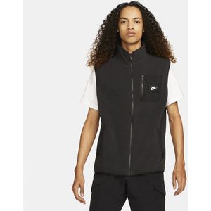 Bodywarmer in fleece Spu NIKE. Polyester materiaal. Maten S. Zwart kleur