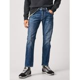 Rechte stretch jeans Cash PEPE JEANS. Katoen materiaal. Maten Maat 36 (US) - Lengte 34. Blauw kleur