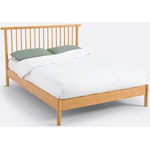 Bed in massief grenen met bedbodem, Mora LA REDOUTE INTERIEURS. Licht hout materiaal. Maten 140 x 200 cm. Beige kleur