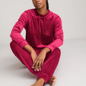 Pyjama in fluweel LA REDOUTE COLLECTIONS. Fluweel materiaal. Maten 42/44 FR - 40/42 EU. Rood kleur