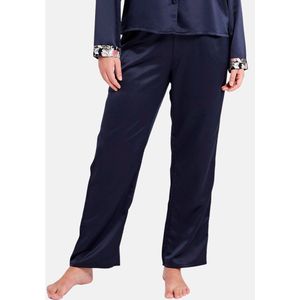 Pyjamabroek in satijn In Style SANS COMPLEXE. Satijn materiaal. Maten XL. Blauw kleur