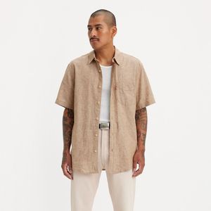 Hemd in linnen LEVI'S. Katoenlinnen materiaal. Maten L. Beige kleur