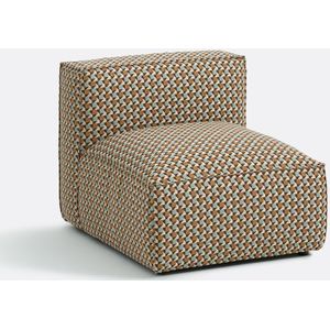Modulaire zetel in jacquardstof Origami, Seven LA REDOUTE INTERIEURS. Geribd fluweel materiaal. Maten 1-zit. Wit kleur