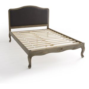 Bed met lattenbodem, Janel LA REDOUTE INTERIEURS. Stof materiaal. Maten 140 x 190 cm. Grijs kleur