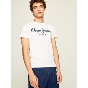 T-shirt met ronde hals Original Stretch PEPE JEANS. Katoen materiaal. Maten XXL. Wit kleur